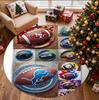 Круглый ковер с узором NFL, коврик для помещений/улицы, для пикника, игровой комнаты, спальни, офиса, гостиной, ковер для домашнего декора, подарок на день рождения