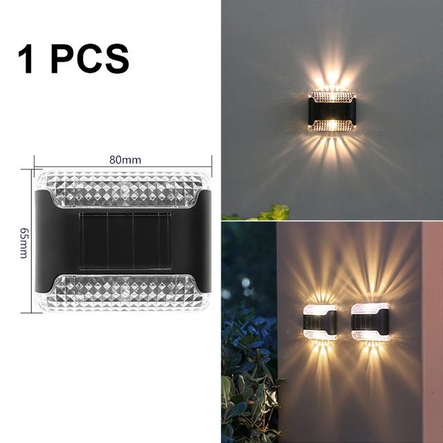 1/4/8 шт. солнечный светодиодный садовый солнечный фонарь, уличный солнечный свет, солнечные фонари для забора, уличный садовый путь, водонепроницаемый настенный светильник