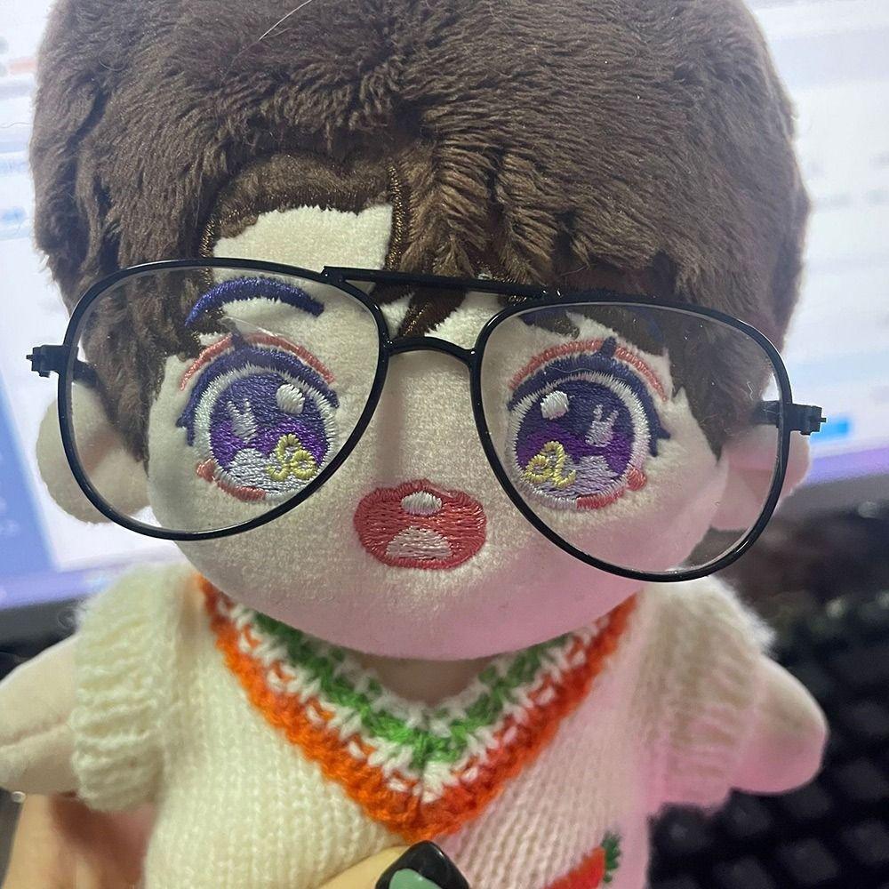 Металлические кукольные очки Квадратная оправа Кукольные аксессуары Милые плюшевые кукольные очки Куклы