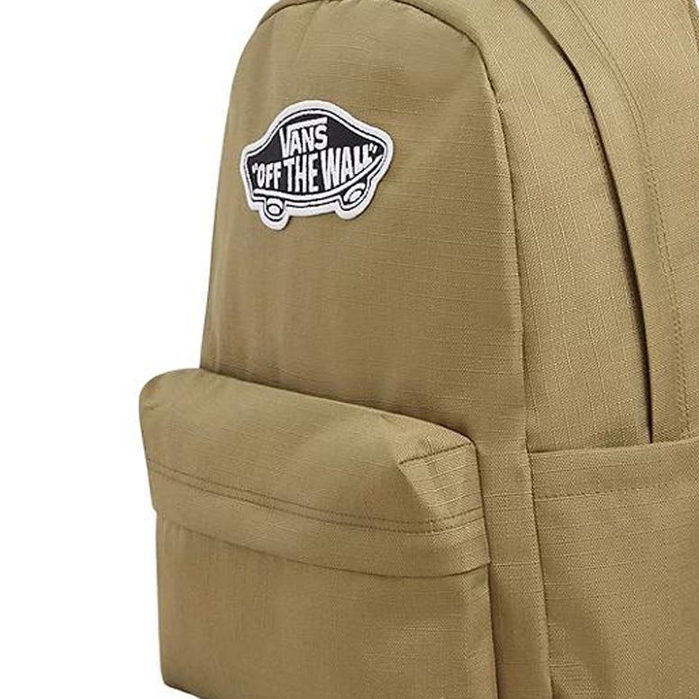 Vans Zipper Closure Casual Fashion Polyester Backpack Unisex Backpack Brown VN000H4YCUQ