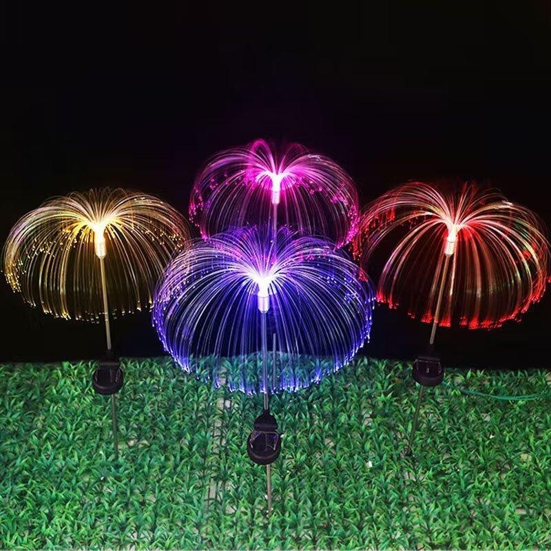 Светодиодные солнечные светильники в виде медуз для сада, водонепроницаемые рождественские украшения для двора, балкона, газона, работающие на солнечной энергии, светильники для цветов