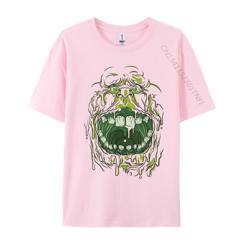 Слимер Лицо Хэллоуин Костюм Повседневные Футболки Оптом Camisa Досуг Хлопок Студент Роскошные Дизайнерские Футболки