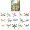 30 шт. Яркие стикеры-граффити с изображением стрекоз, самоклеящиеся, с мерцающим лазерным эффектом, переливающиеся виниловые наклейки для скрапбукинга, ведения дневника и DIY-поделок