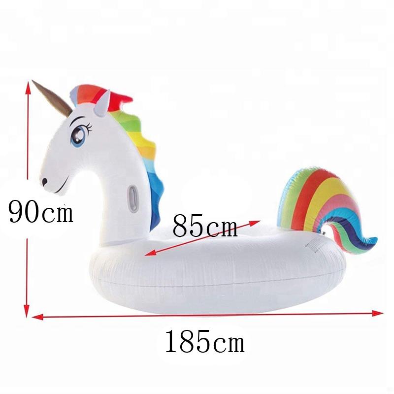 185 см гигантский надувной единорог бассейн поплавок катание на Пегасе плавательный круг для взрослых детей водные игрушки для вечеринок надувной матрас