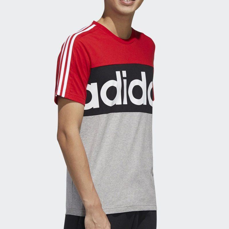 adidas Футболка мужская красная черная серая FL0294
