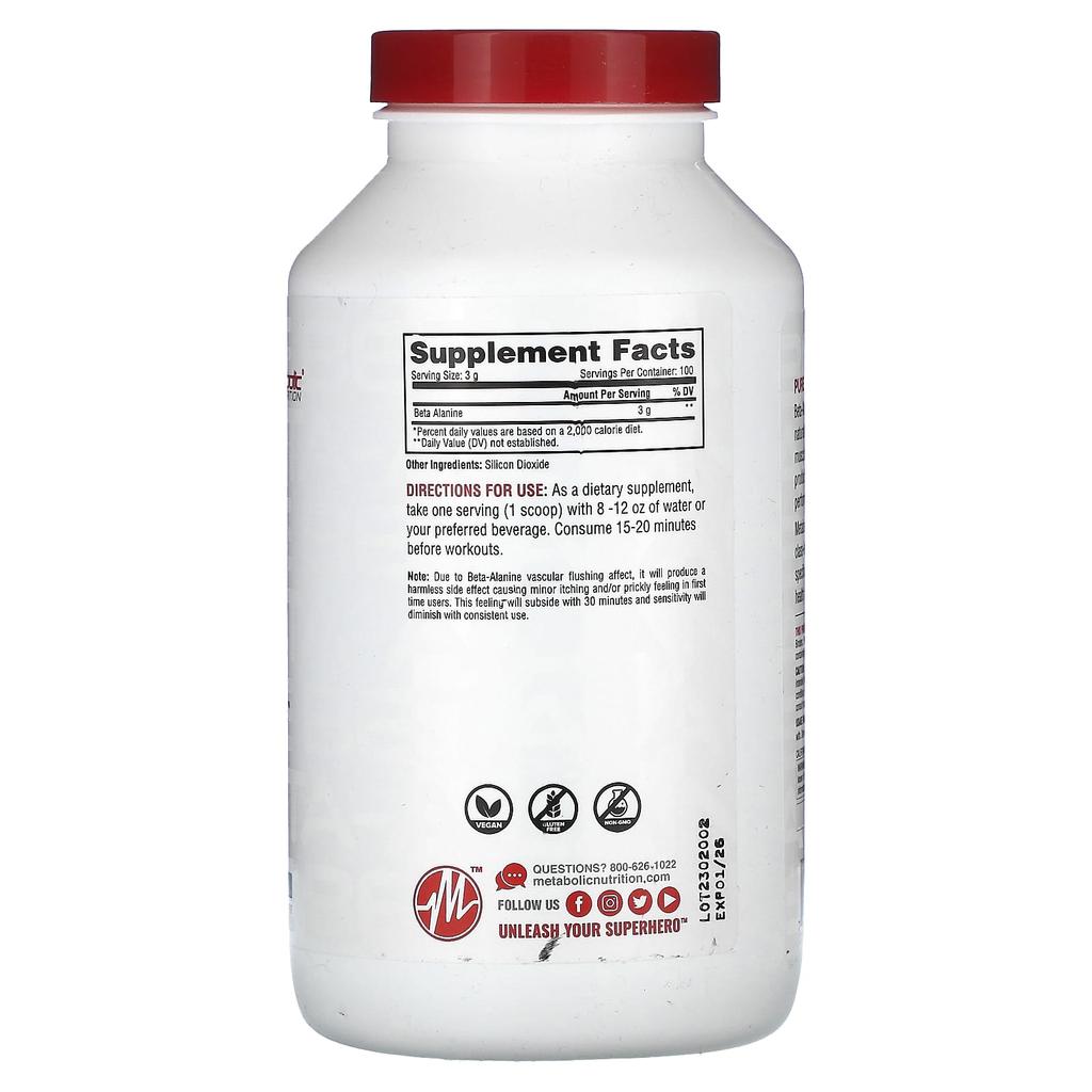 Beta-Alanine, Unflavored, 300G (10.58Oz)