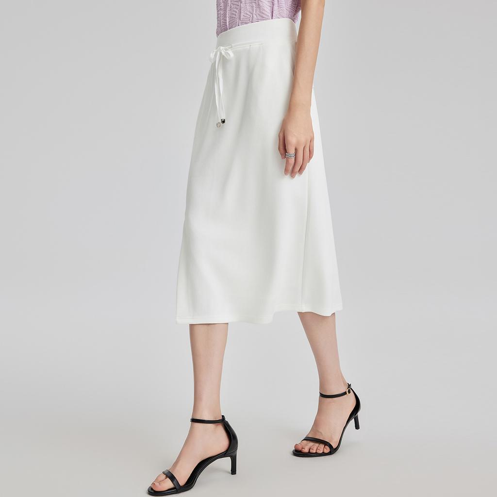 Gubang Solid Color Split Half Skirt