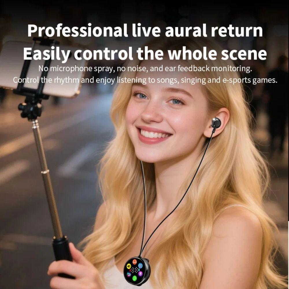 LED Color Screen Bluetooth Earphones Noise Reduction Clip-On Earphones Wireless Earphones  Karaoke