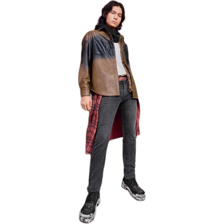 Levis Простая Удобная Повседневная Модная Куртка с Длинным Рукавом Мужские куртки Коричневая 002NC-0000