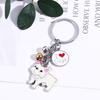 Enamel Golden Retriever Maltese Animal Bell Pet Keyring Pet Keychain Dog Keychain Dog Pendant
