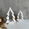 Cute Christmas Tree Candlestick Silicone Molds DIY Crafts Plaster Mold Table Ornament Mould Tealight Candle Holder Mold