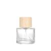30ml Transparent Cylindrical Glass Perfume Bottle with Snap-on Spray Cap