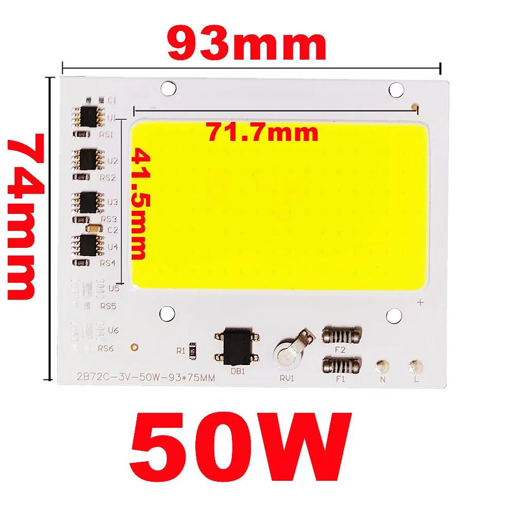Светодиодный чип COB 50 Вт 100 Вт 150 Вт 200 Вт 200-240 В Smart IC не требует драйвера светодиодная лампа для прожектора прожектора DIY освещение источник света