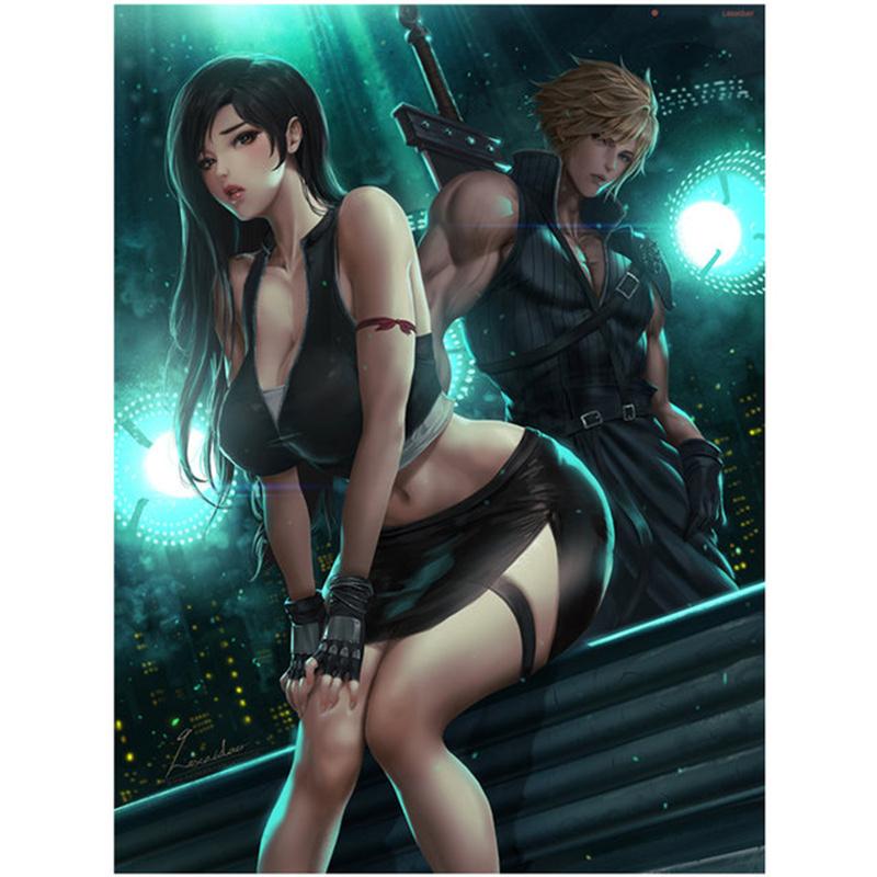 5D DIY Алмазная картина Соблазнительная лиса девушка Алмазная вышивка Набор для вышивки крестом Полный горный хрусталь Мозаика Домашний декор