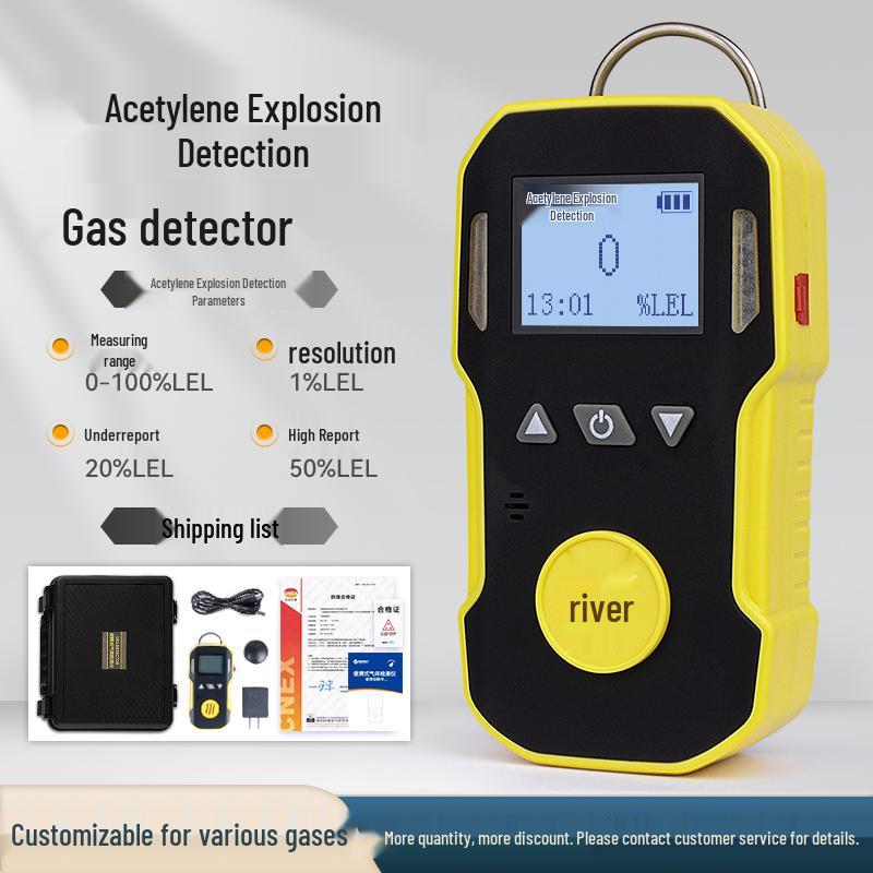 Portable 4-in-1 Gas Detector: Pump-Suction Combustible, Hydrogen Sulfide, Nitrogen, and Oxygen Detection