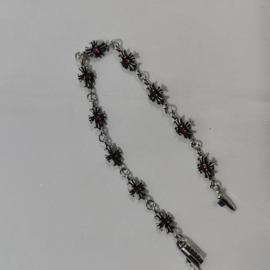 Браслет CH Trendy Retro с подвесками в виде игральных костей и креста, с бриллиантовыми, золотыми и серебряными акцентами