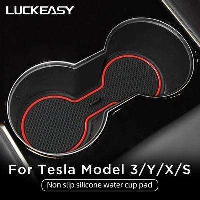 Для Tesla Model 3 Y 2017-2023 аксессуары для салона автомобиля, дверной слот, накладка, подстаканники, нескользящие коврики, подставка для хранения на центральной консоли