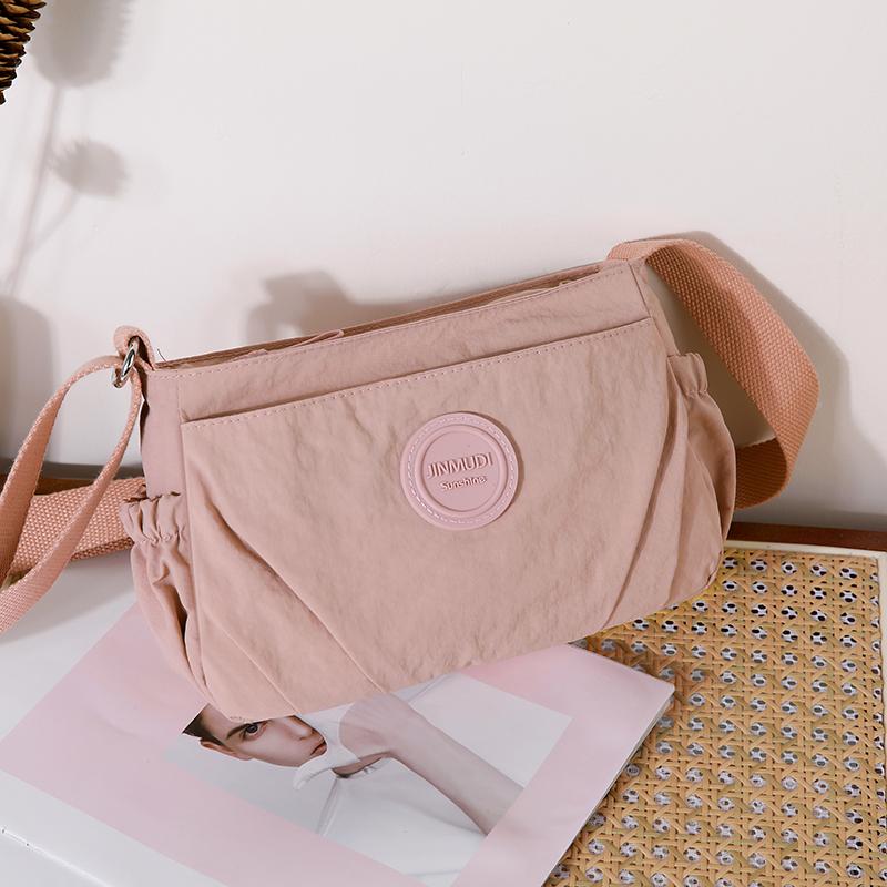 Плиссированная женская сумка с несколькими отделениями, нейлоновая водонепроницаемая легкая сумка через плечо