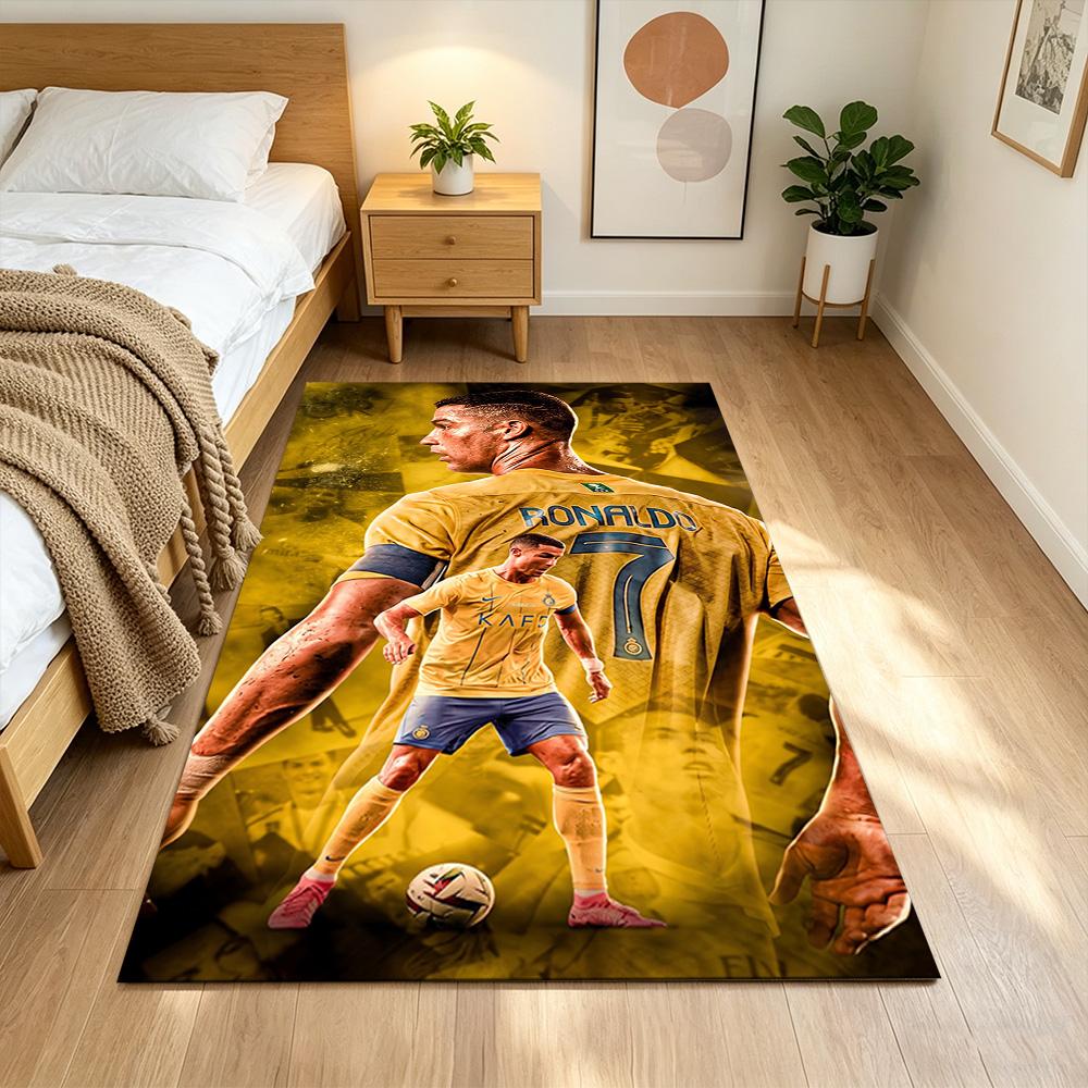 Cristiano Ronaldo Carpet Design for Outdoor Dormitory Game Room Foyer Anti-slip Rug Anime Office Decor Gift for Festivals