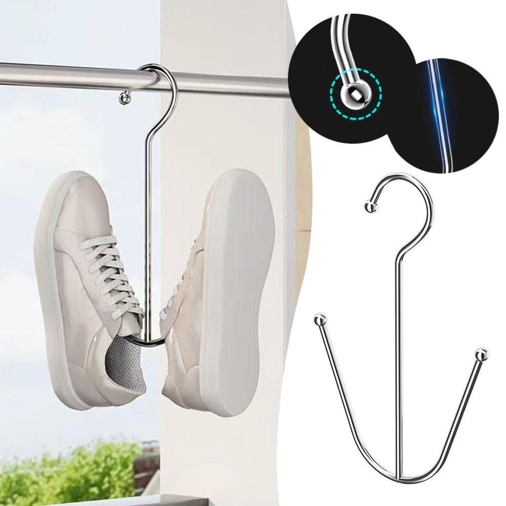 Stainless Steel Shoe Drying Rack Windproof Drying Shoe Hook New Shoe Rack