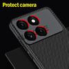 Чехол для POCO X7 Pro / F6 Pro 5G Роскошный защитный чехол из ПУ-кожи с текстурой волокна для Xiaomi POCO F6 X4 X5 X6 Pro Capa