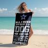 proof beach towel with Dallas Cowboys pattern - soft,absorbent,quick-drying,machine washable - perfect for swimming,camping,bathing