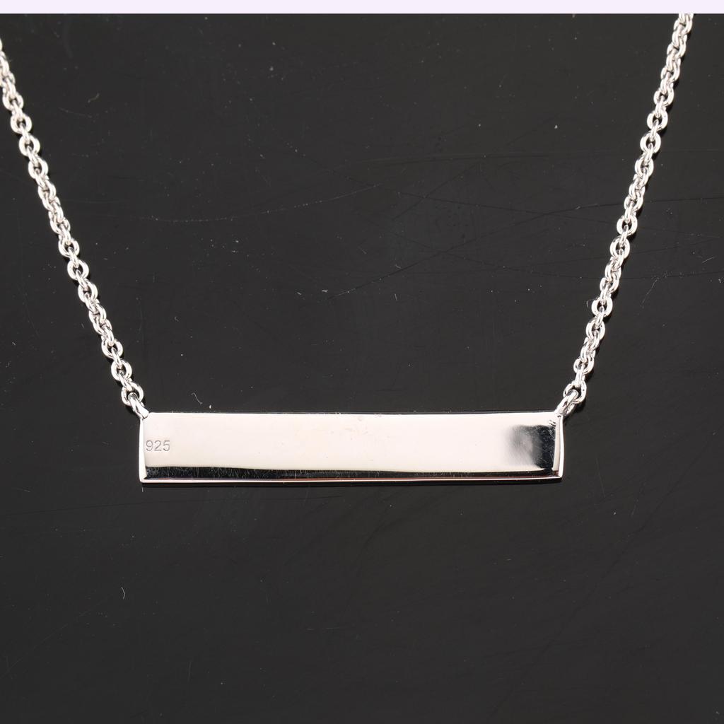 White Diamond Necklace 925 Sterling Silver Rhodium Gold & Rose Gold Jewelry
