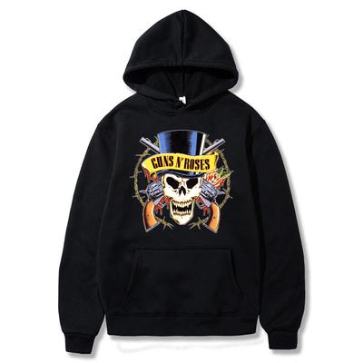 Толстовки с капюшоном Guns N 'Roses, музыкальная хард-рок-группа, уличная одежда с принтом черепа, унисекс, женская мода, толстовки большого размера, пуловер в стиле хип-хоп