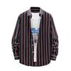 Liaziong Long Sleeve Thin Dress Striped and Stylish Business Dress Shirt Black Red XL Men's Shirt, Button-Down, Summer, Spring, Fall, Soft, Simple,