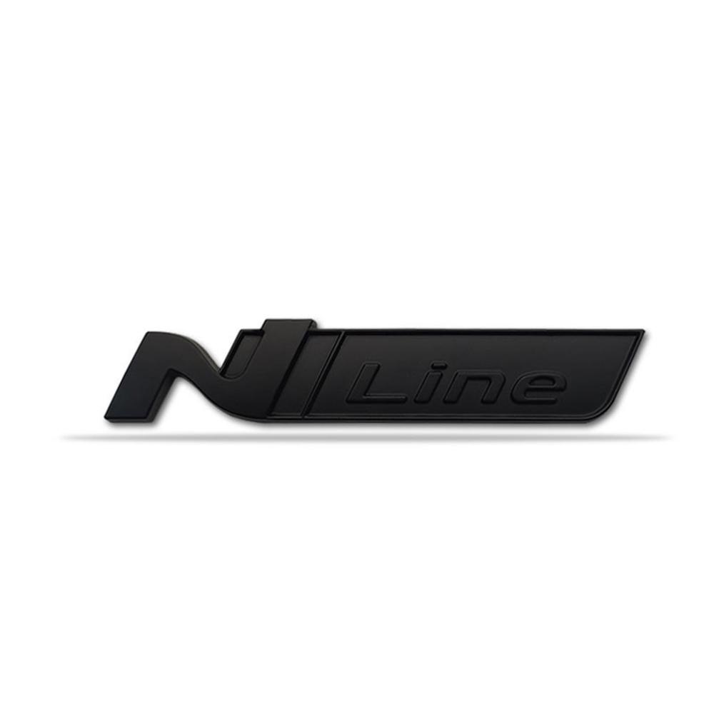 CMQW3 Car 3D Metal Sticker For Hyundai Avante Elantra N Sonata N Line Veloster KONA i30 Fastback Trunk Badge Fender Trim Logo Decorate