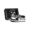 Air Jordan 1 Низкие Винтажные Баскетбольные Кроссовки Устойчивые к Скольжению и Истиранию Мужские Черно-Бело-Серые 553558-131(Team85-S-BOX-A)