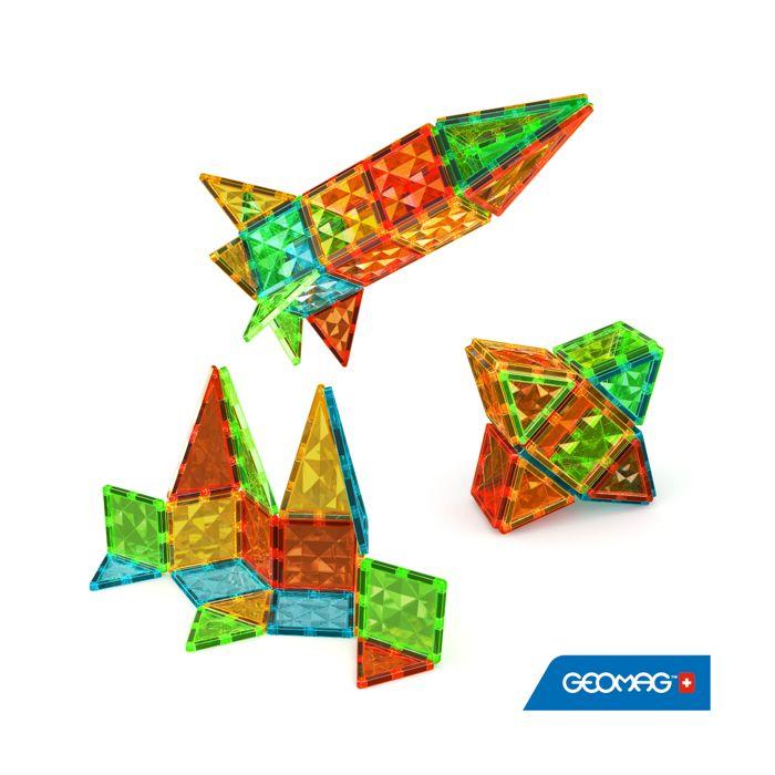 Tuiles magnétiques - GEOMAG - Tiles Gems 4101 - 32 pièces - Formes géométriques - Effet cristal