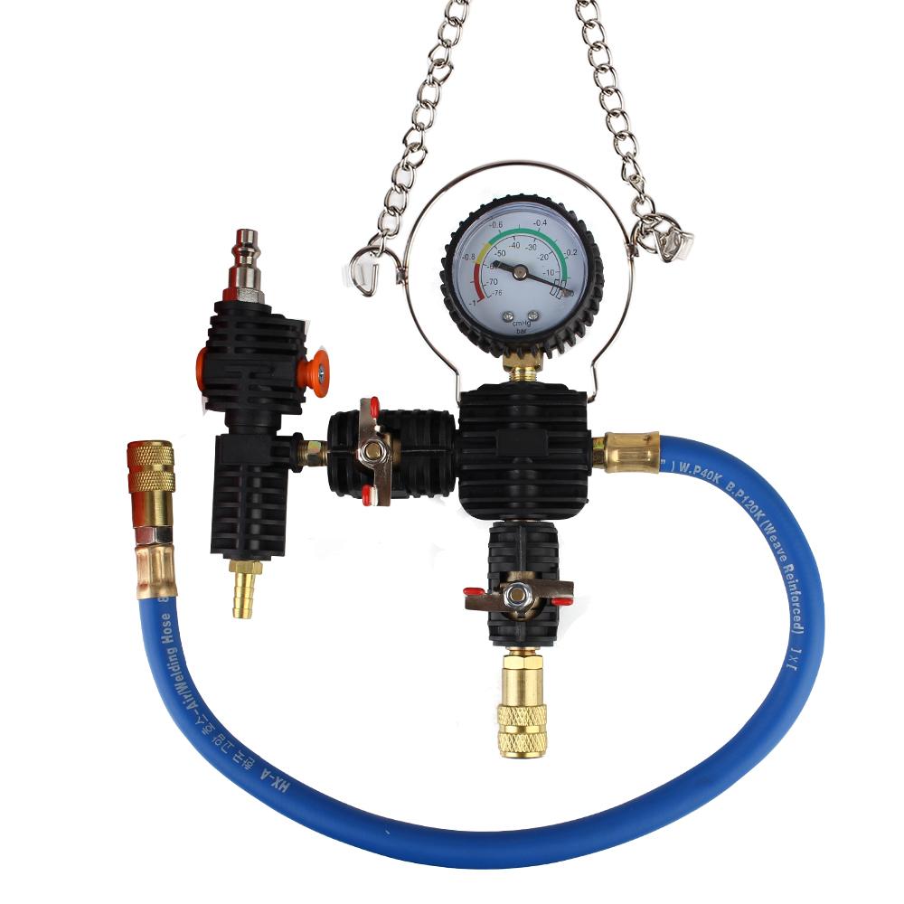 Вакуумная продувка системы охлаждения радиатора автомобиля, устройство для замены воды и антифриза, набор инструментов для заправки охлаждающей жидкости с адаптером