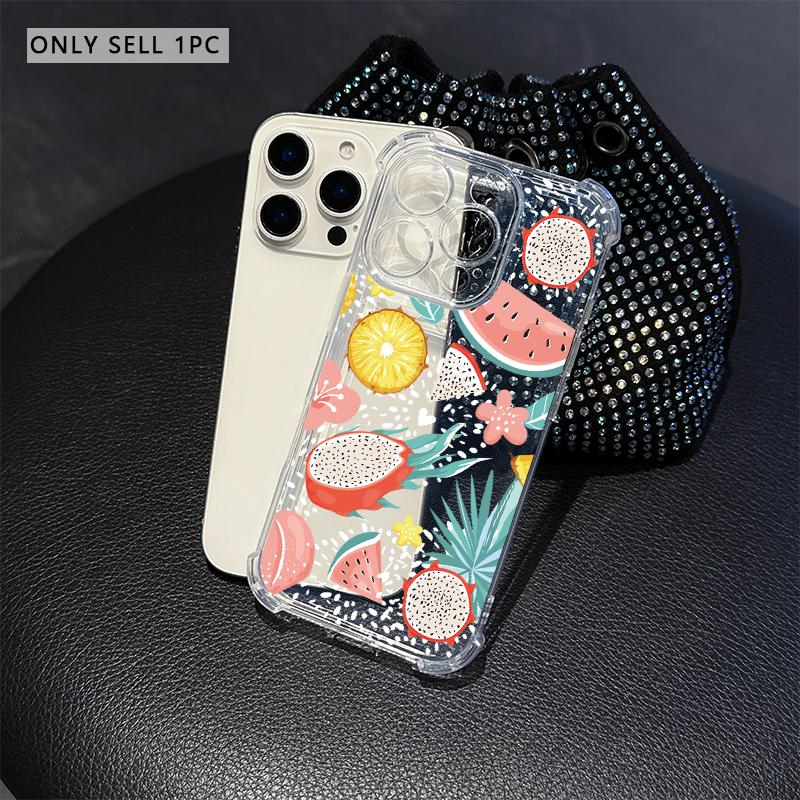 Мультяшный милый чехол для телефона с авокадо для IPhone 17 Pro Max 16 17 15 7 14 13 Plus 12 Mini 11 XR 16E Air Cases Прозрачные мягкие чехлы