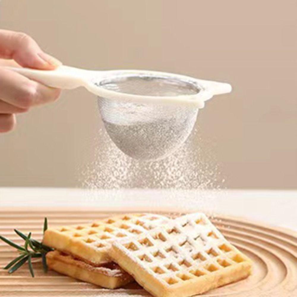 Detachable Plastic Handle Flour Sieve Cat Shaped Colander Household Fried Filter  Soy Milk