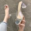 Women Transparent High Heel Sandals Summer New  Desiger Crystal Shoes Female Fashion Casual Slippers Zapatos De Mujer