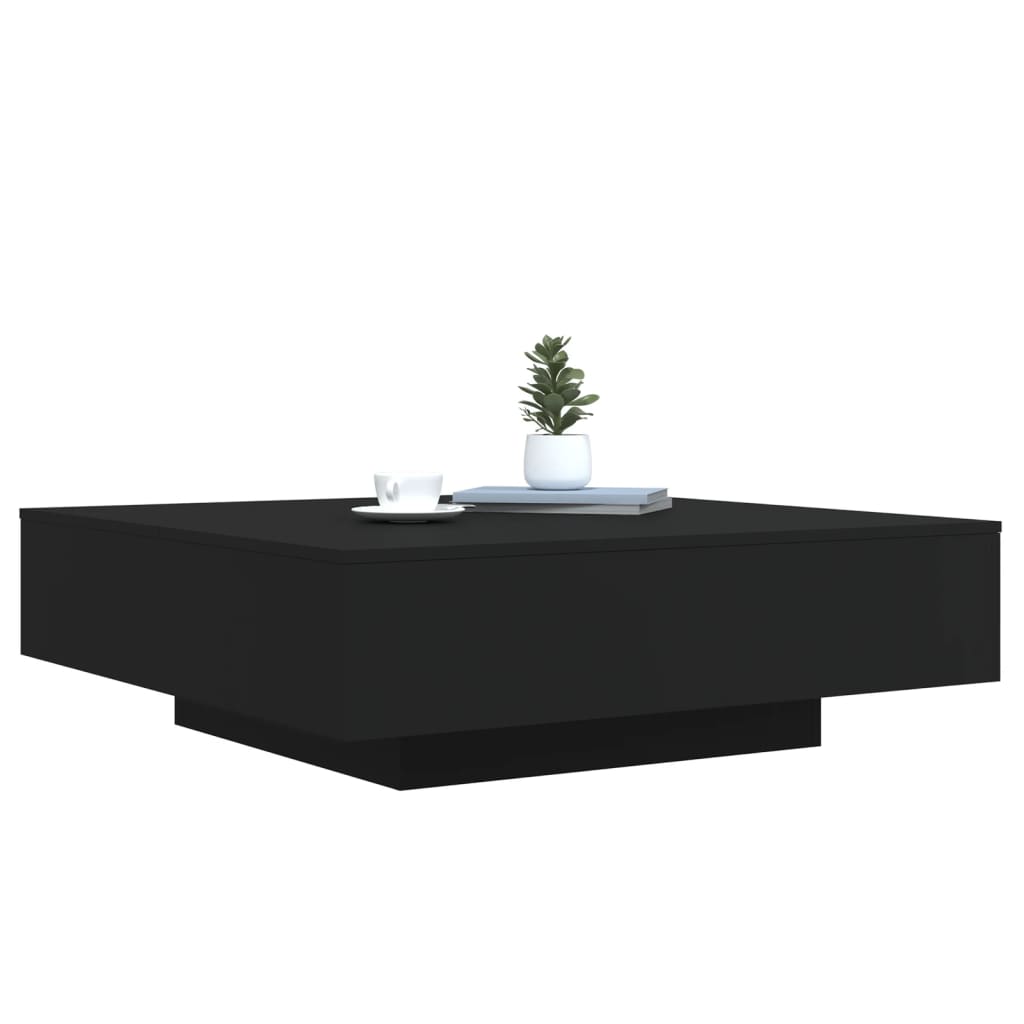 LED Coffee Table Black 100x100x31 cm
