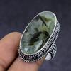 Prehnite Gemstone Handmade 925 Sterling Silver Gift Jewelry Ring Size 8 D0j44