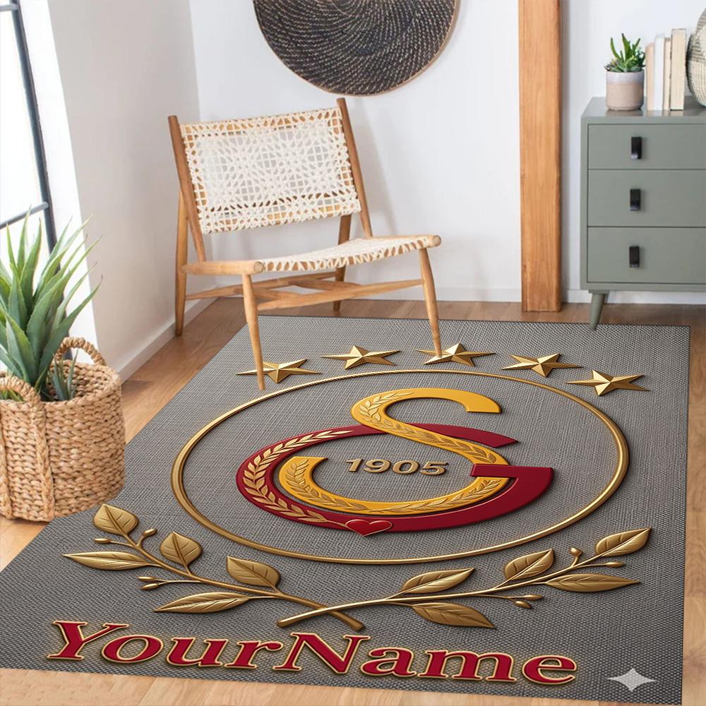Galatasaray Customize Your Name Carpet Suitable For Outdoor Balcony Kitchen Study Room Antislip Carpet Office Home Decor Birthdaychristmas Gift