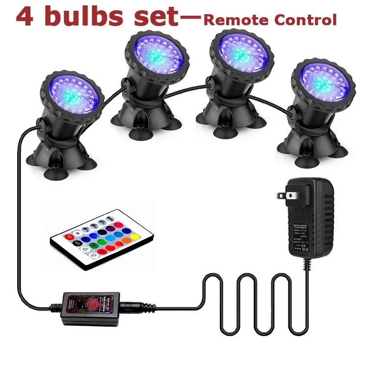 1-6 комплектов лампочек светодиодный подводный светильник IP68 RGB лампа подводный точечный светильник с дистанционным управлением для бассейна фонтаны пруд аквариум