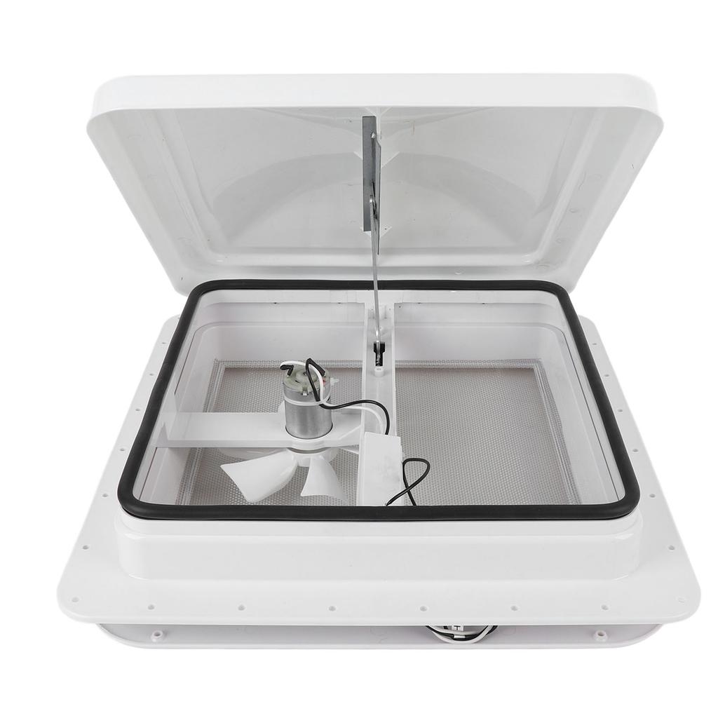 14 Inches RV Roof Vent Fan with Remote Control DC12V Reversible Motor 6 Inch Blade Bathroom Vent Fan for Trailers