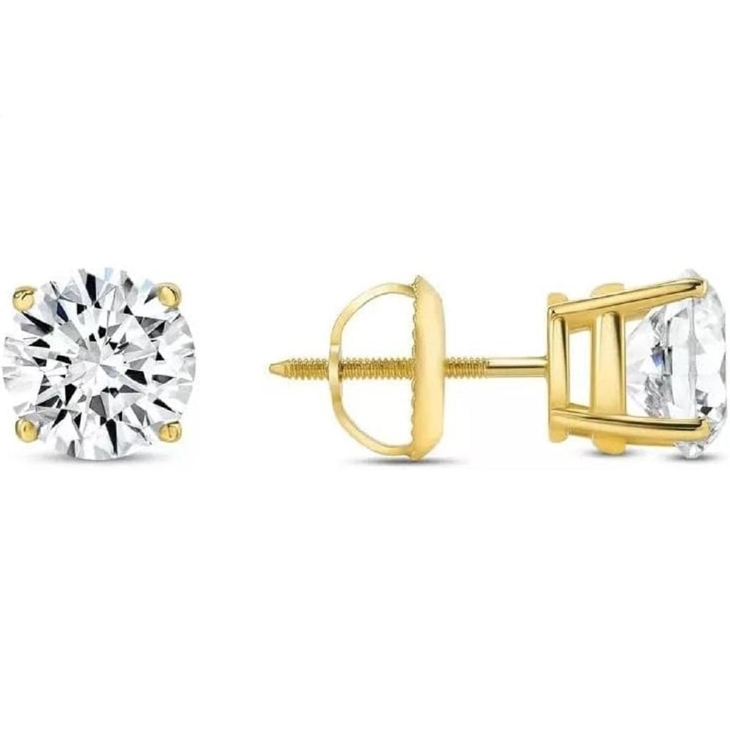 Серьги-подвески Солитер из серебра 925 пробы для женщин