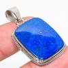 Натуральный драгоценный камень лазурит 925 пробы цельное стерлинговое серебро подарок кулон 1,75" M4b60