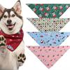 Christmas Triangle Pet Drool Towel,Santa Deer Cartoon Printed Dog Scarf Collar,Polyester Cat Bib,Dog Drool Towel | Pets Supplise