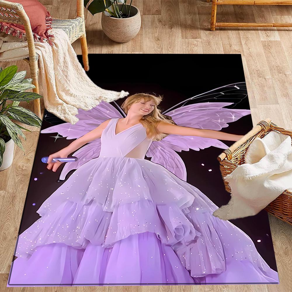 Taylor Swift Music Festival Themed Anti-Slip Rugs - Polyester Home Decor, Suitable for Bedrooms, Living Rooms, Doorways, Studios, and Decorations