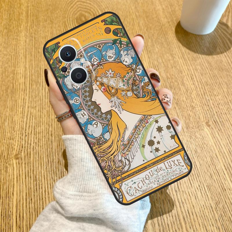 Alphonse Mucha Art Case For OPPO Find X2 X3 Neo Lite X6 X5 Pro Reno 8T 7 3 2Z 4Z 5Z 5 6 8 4 Lite Back Cover