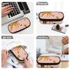 Pencil Pouch Smooth Zipper Spacious Storage Wear Resistant Polyester with Mesh Pocket Removable Divider and Pen Slots for Students