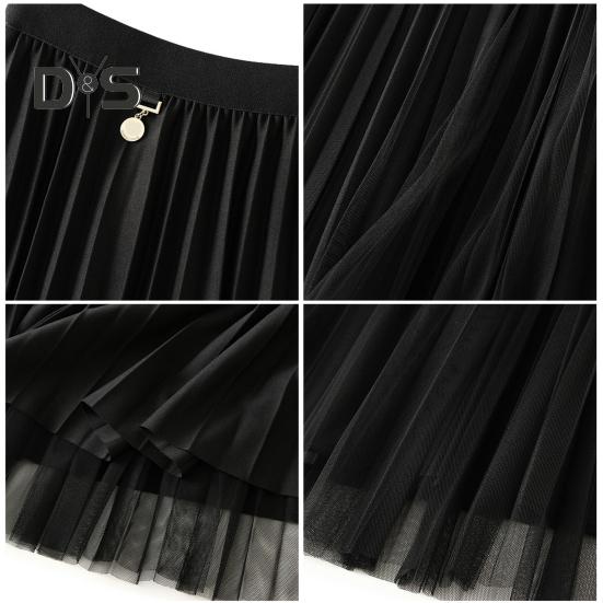 Женская юбка миди, эластичная юбка А-силуэта с высокой талией, однотонная, двухсторонняя, двусторонняя, осенне-зимняя юбка