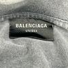 BALENCIAGA 796917 Back Logo Damaged Long Sleeve T-Shirt tops 2 grayUsed