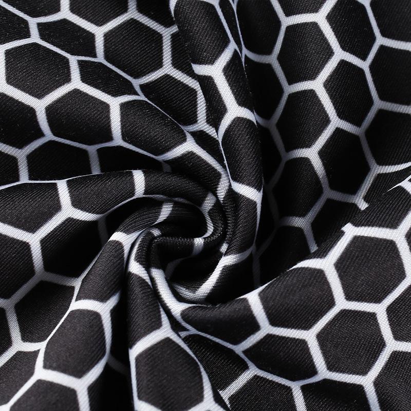 Брюки для йоги для женщин с 3D сотовым принтом, узкие стрейч-талии, спортивные леггинсы для тренировок в тренажерном зале, подтяжка ягодиц